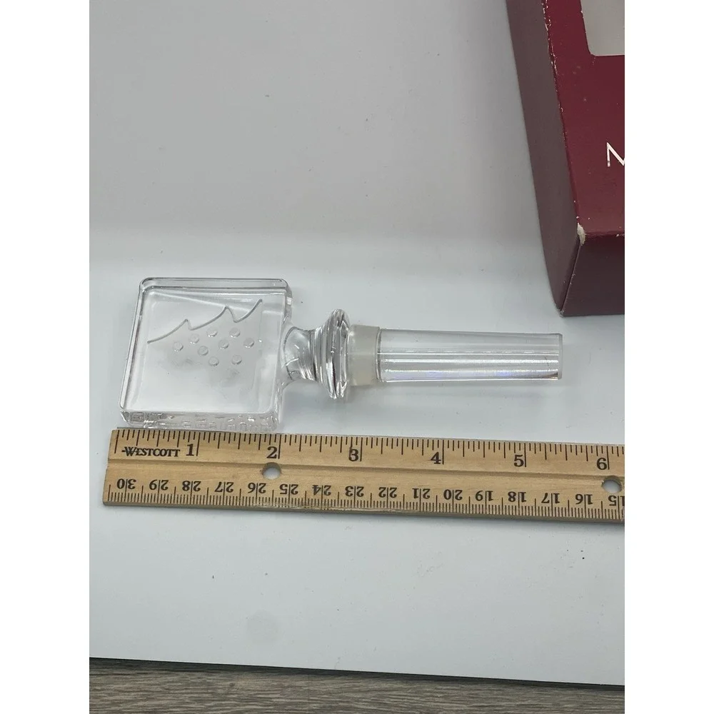 Mikasa Crystal Christmas Tree Bottle Stopper Holiday Accents T8601/900 Austria